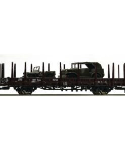 Roco 67493 - Flat wagon OBB with Jeeps