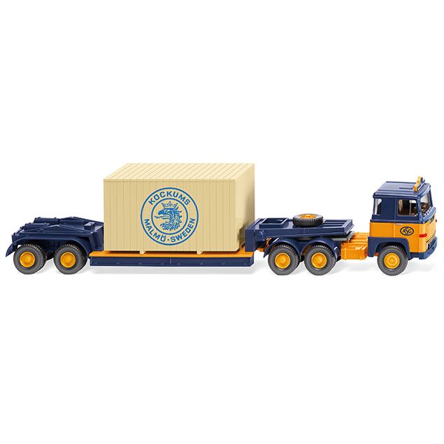 Wiking 050304 - Low-loader truck-trailer comb. (Scania 111) "ASG"