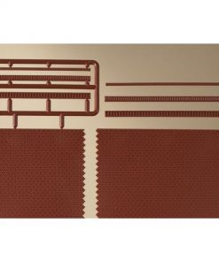 Auhagen 41205 - Brick walls with optional decoration, red