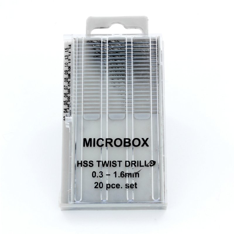 ModelCraft PDR4001 - 20 Pcs Microbox Drill Set (0.3 - 1.6mm)