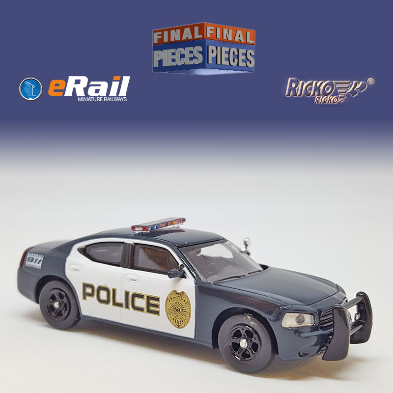 RICKO 38368 - Dodge Charger, dark blue/white Police car