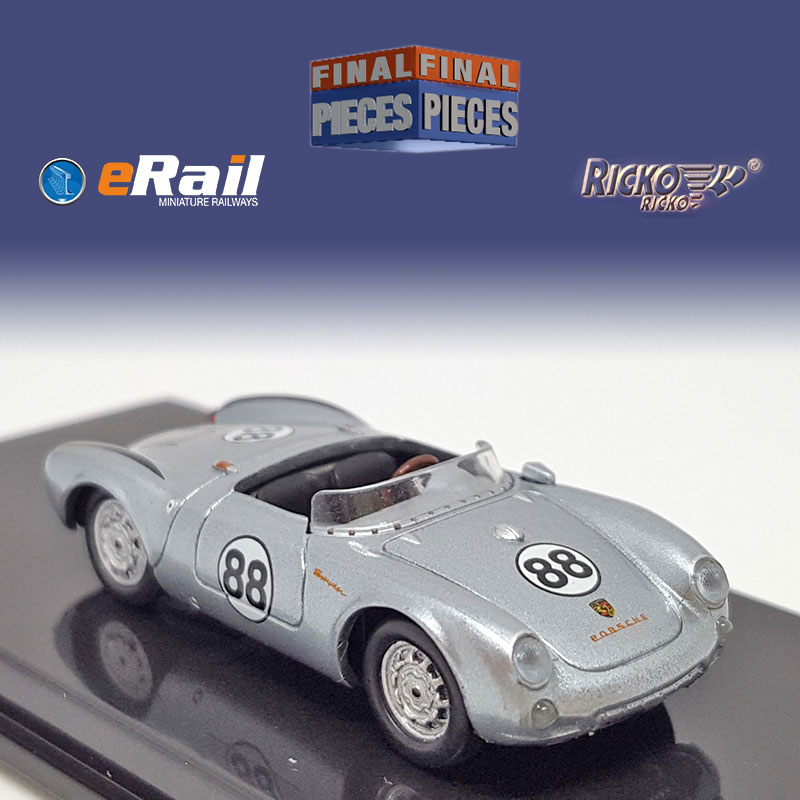 RICKO 38467 - Porsche 550 Spyder, Racing, No.88, silver