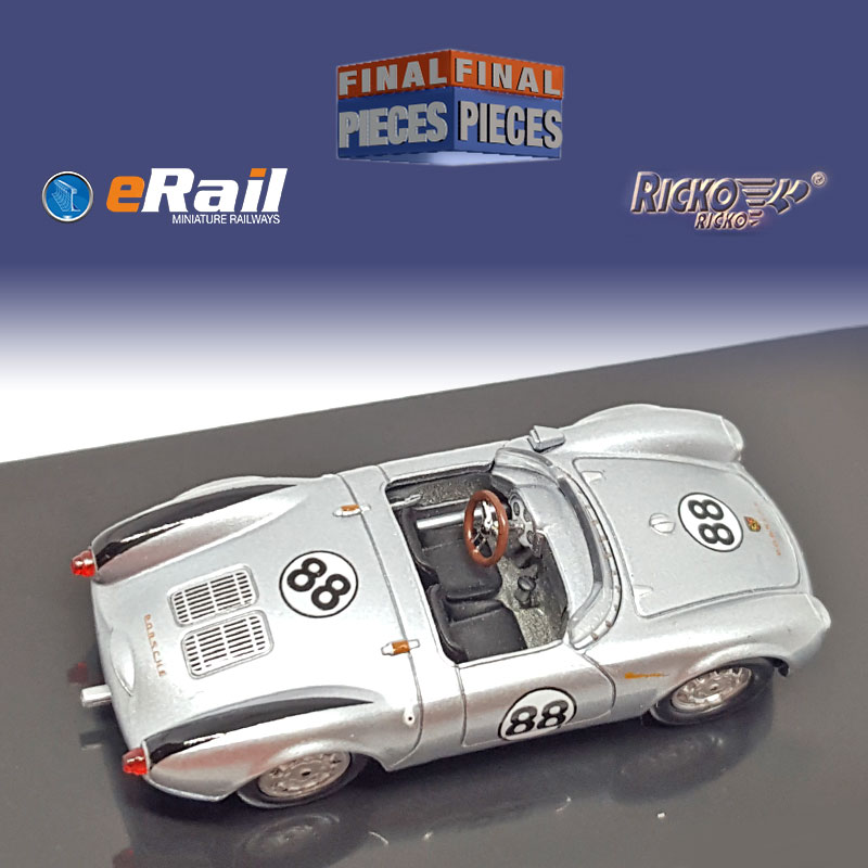 RICKO 38467 - Porsche 550 Spyder, Racing, No.88, silver - Image 2