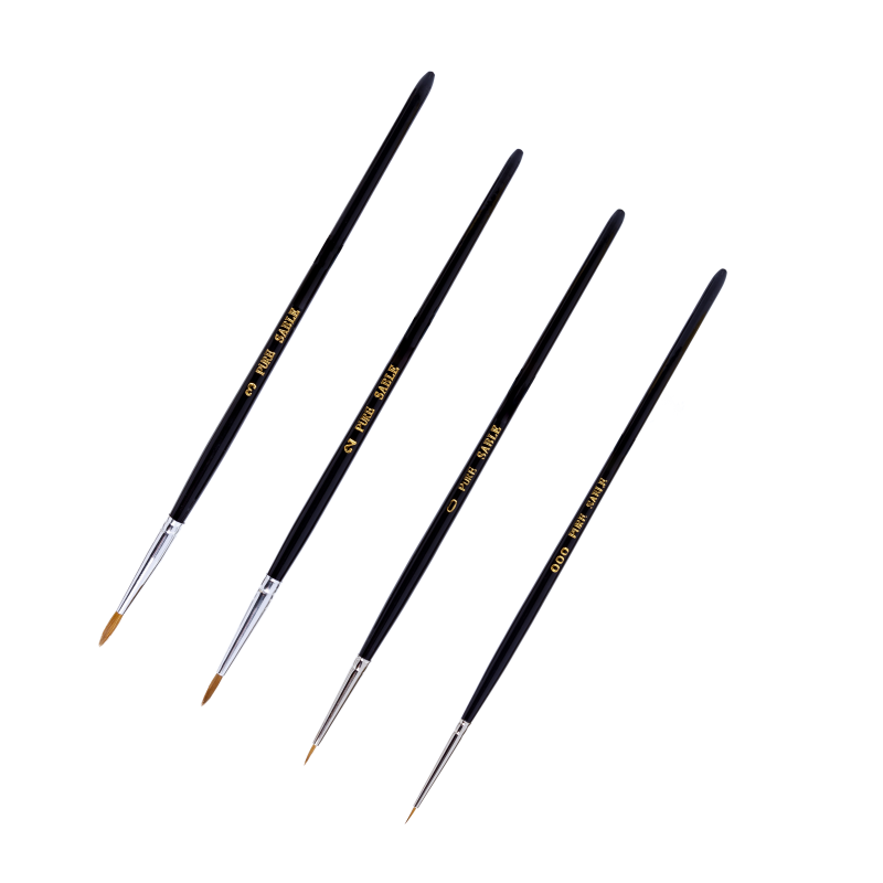 ModelCraft PPB2200/S - Fine Quality Pure Sable Brush Set (Size 000, 0, 2 &3)