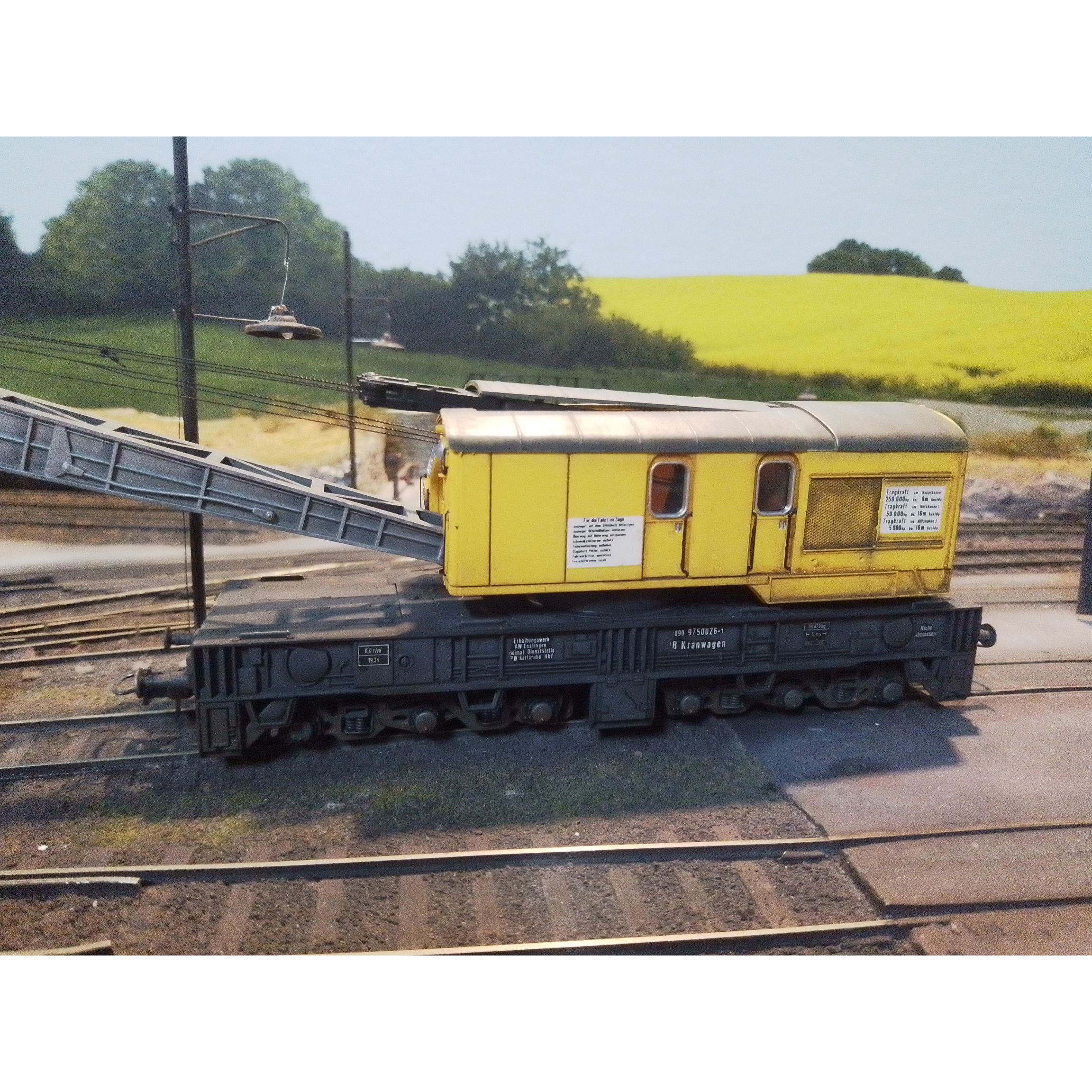 Roco 46331 - Crane car with barrier car, DB, weathered super detailed, preowned - Image 2