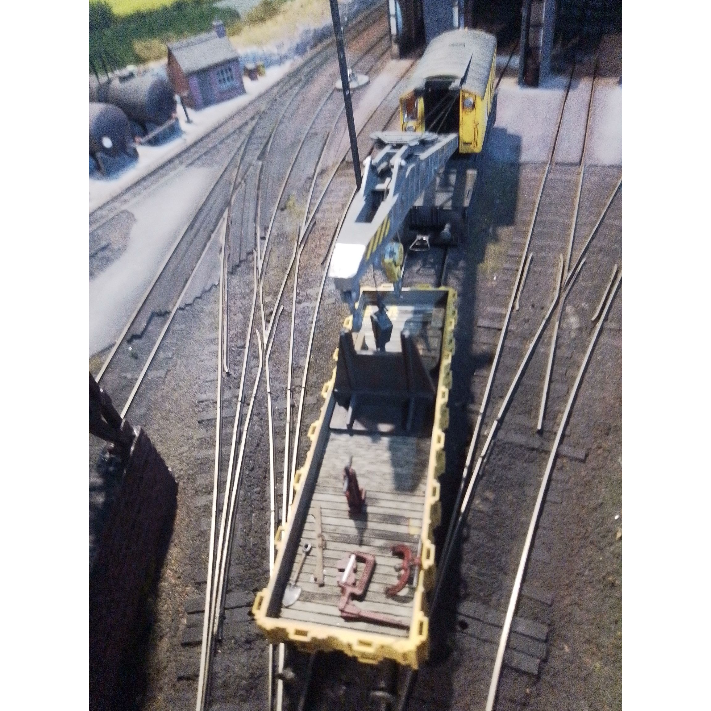 Roco 46331 - Crane car with barrier car, DB, weathered super detailed, preowned - Image 5
