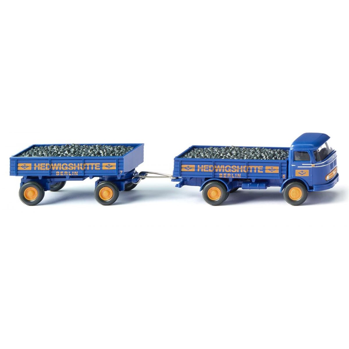 Wiking 043402 - Flatbed road train (MB LP 321) "Hedwigshütte"
