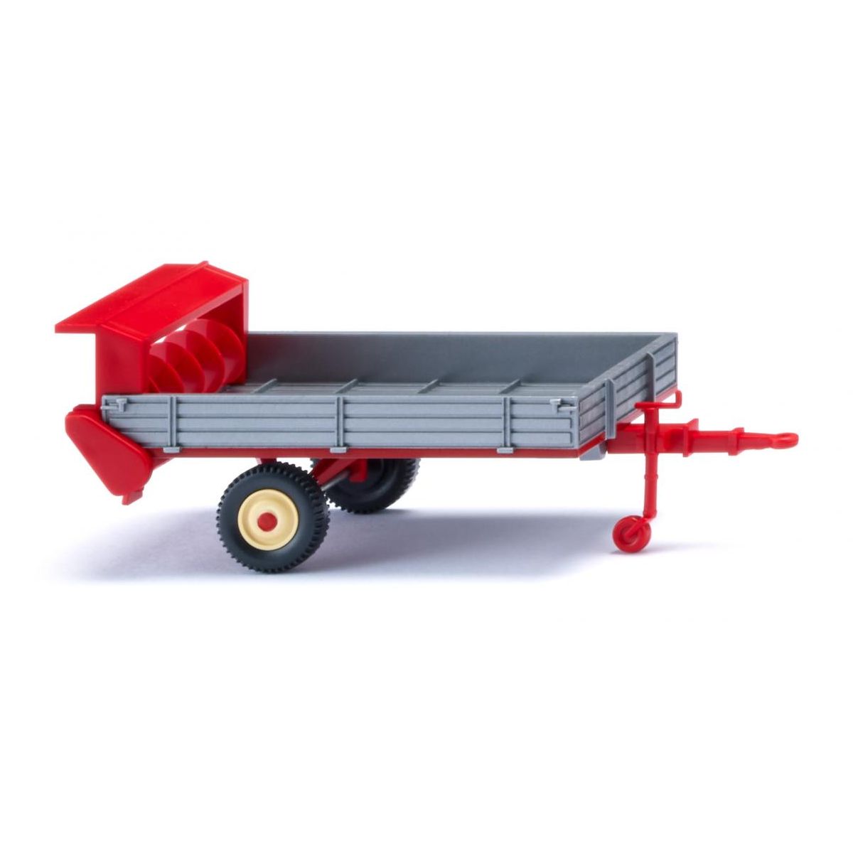 Wiking 088704 - Fortuna manure spreader, silver/carmine red