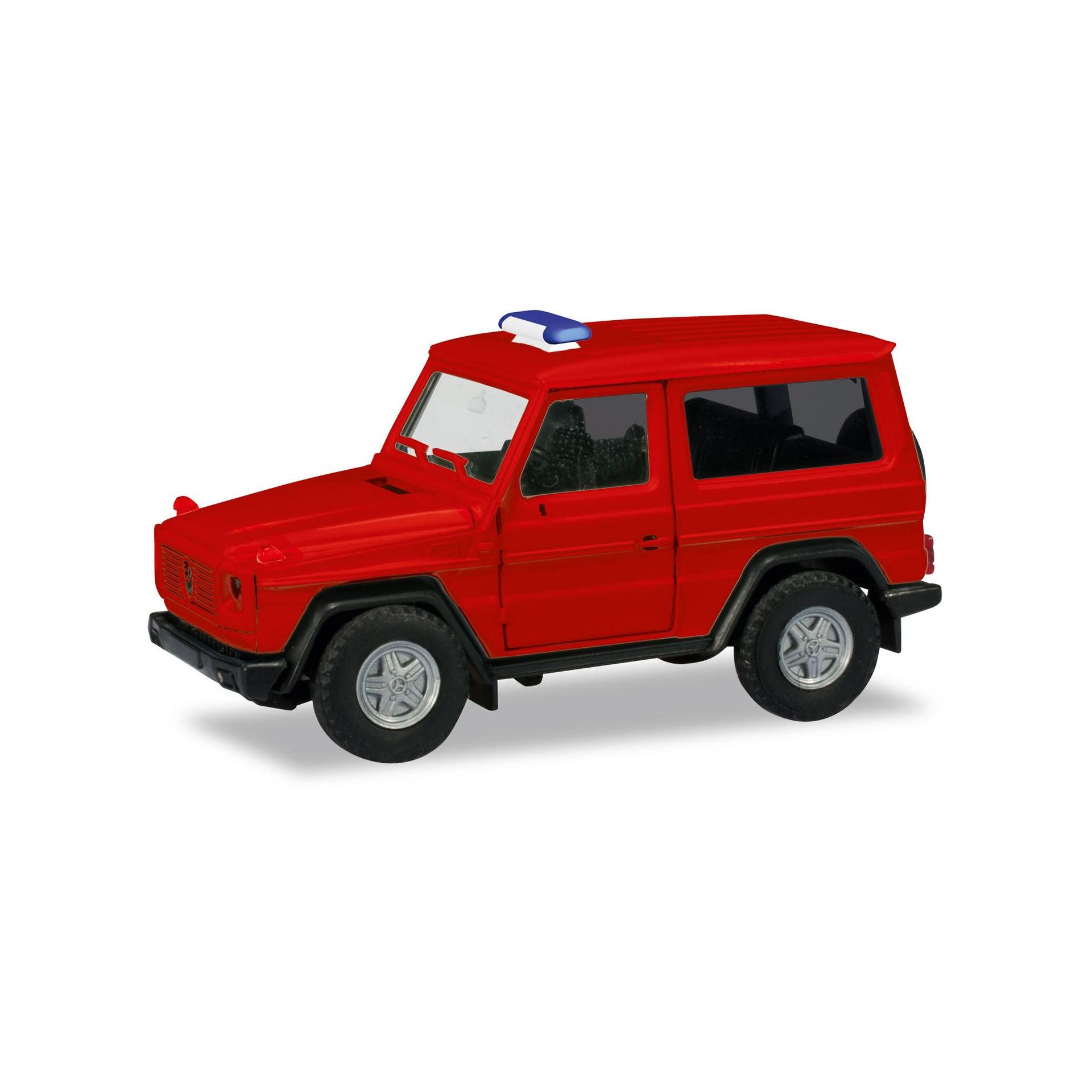 Herpa 013086 - MiniKit: Mercedes-Benz G-class, red (unprinted / Warning light bar enclosed)