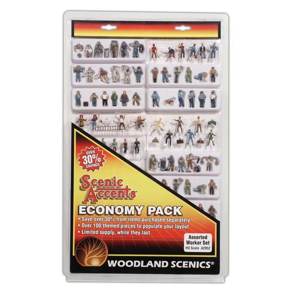 Woodland WA-2052 - Economy Pack, Assorted Worker Set