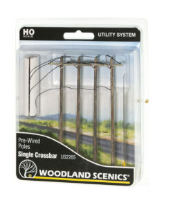 Woodland US2265 - Pre-Wired Poles - Single Crossbar