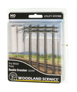 Woodland US2266 - Pre-Wired Poles - Double Crossbar