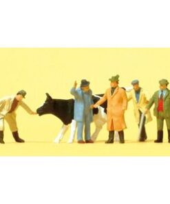 Preiser 14039 - Cattle at market with figures
