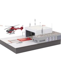Faller 130158 - Air rescue station with helicopter and movement functions