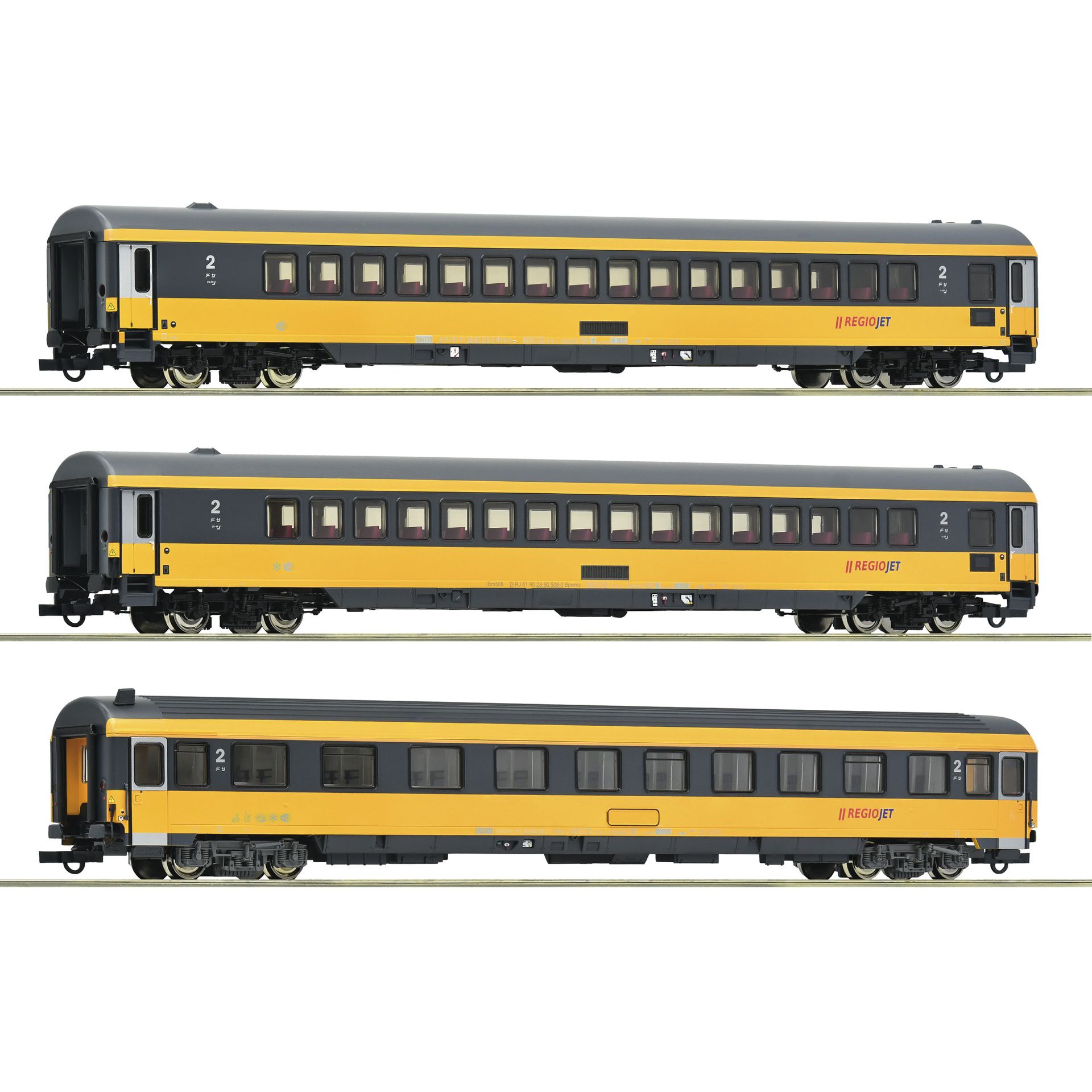 Roco 6200082 - 3-piece set: Passenger coaches, Regiojet, CD