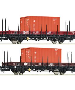 Roco 6600076 - 2-piece set: Swivel stake wagons, MAV