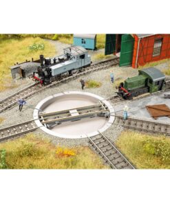 Auhagen 11480 - 95mm turntable, standard gauge, electrically operated, for 3 rail systems