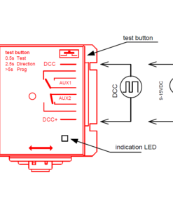 Alternative view of MTB DP4 - Universal Slow action point motor with built in Double switch and integrated DCC decoder