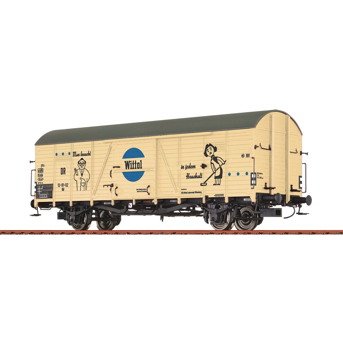 BRAWA 50489 - Covered freight wagon Glr "Wittol" of the DR, Era III