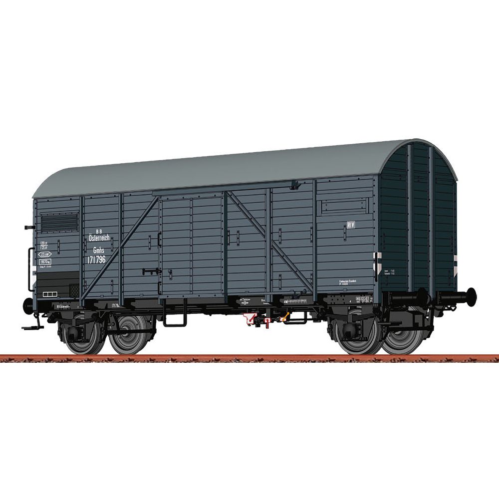 BRAWA 50735 - Covered freight wagon Gmhs of the BBÖ, Era III