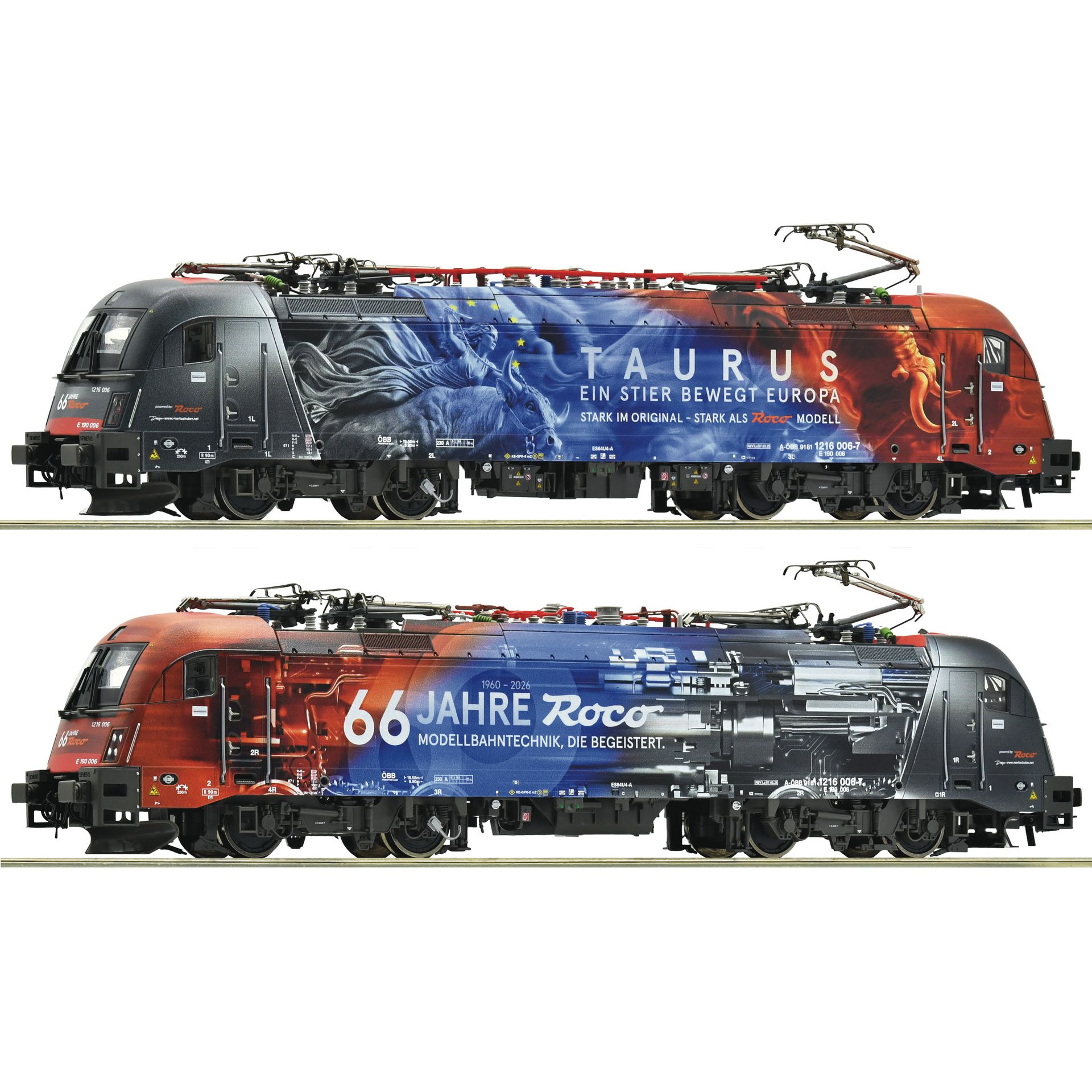 Roco 7500103 - Electric locomotive 1216 006-7 „66 Years ROCO“, ÖBB, DC, Limited edition